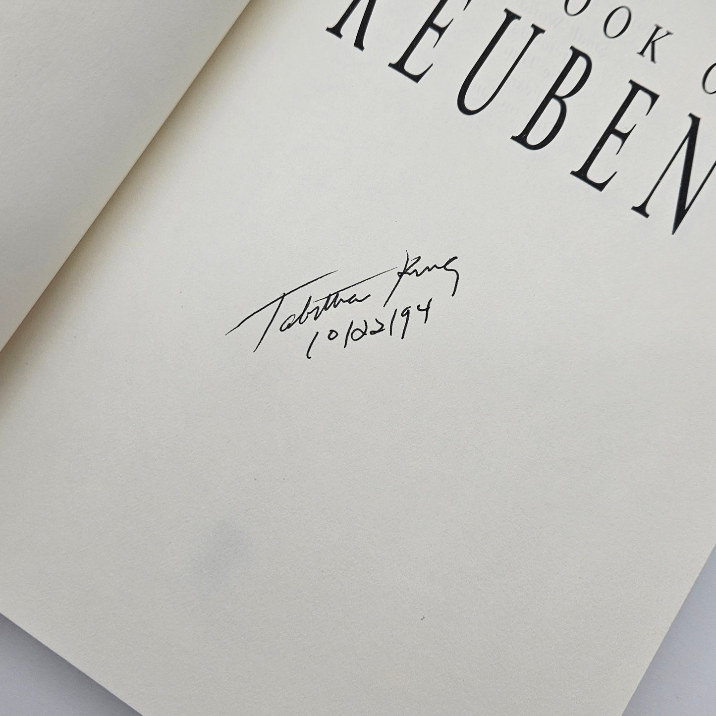 The Book of Reuben ~ Signed by author Tabitha King