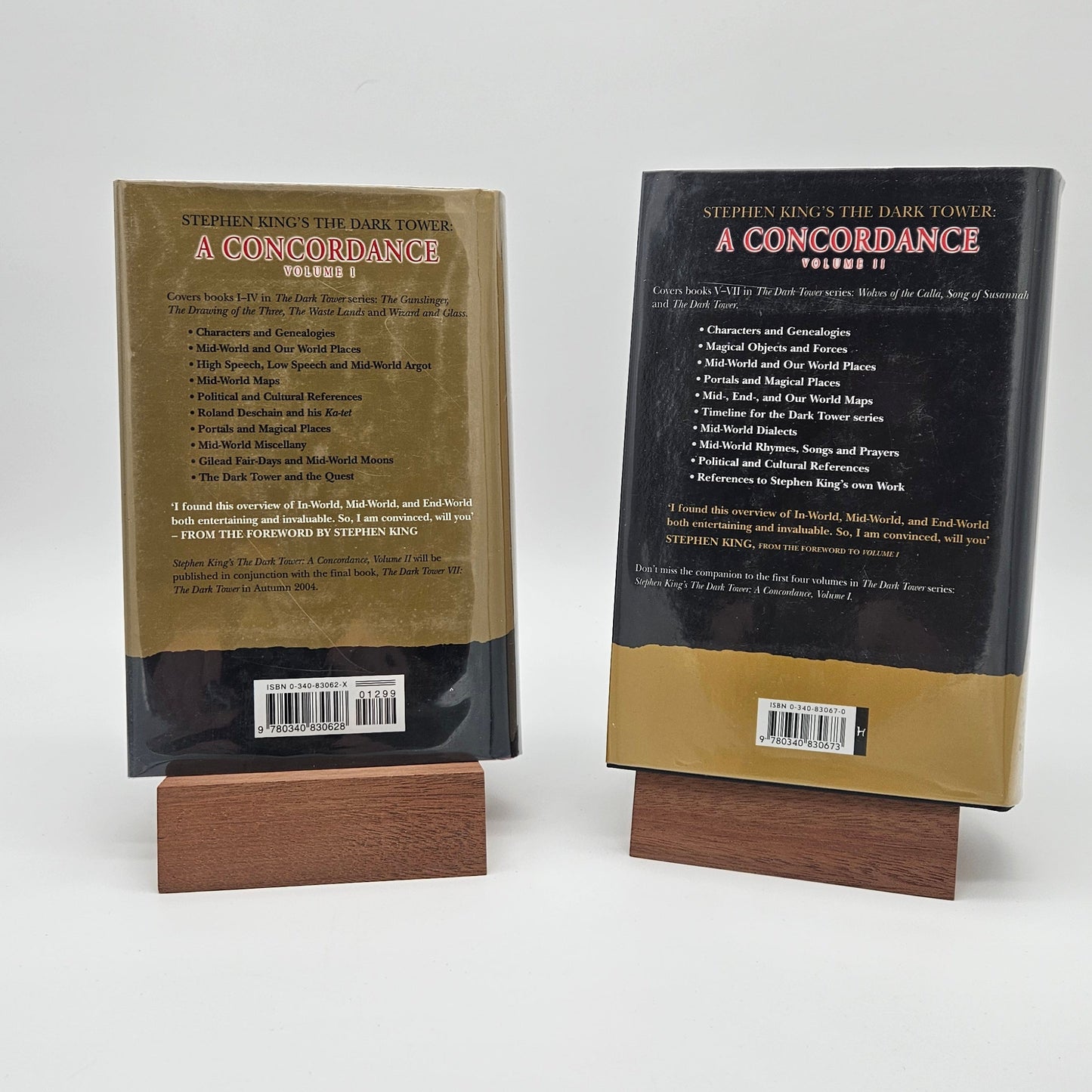 The Dark Tower Concrodance Vol 1 and Vol II ~ Signed by author Robin Furth