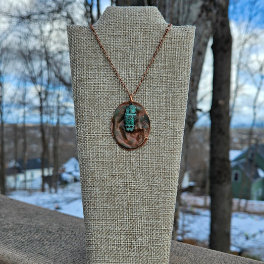 BPL Copper Dome Necklace with Owl Charm